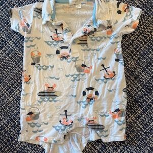 Baby boy Angel Dear Polo onesie 0-3 mo
